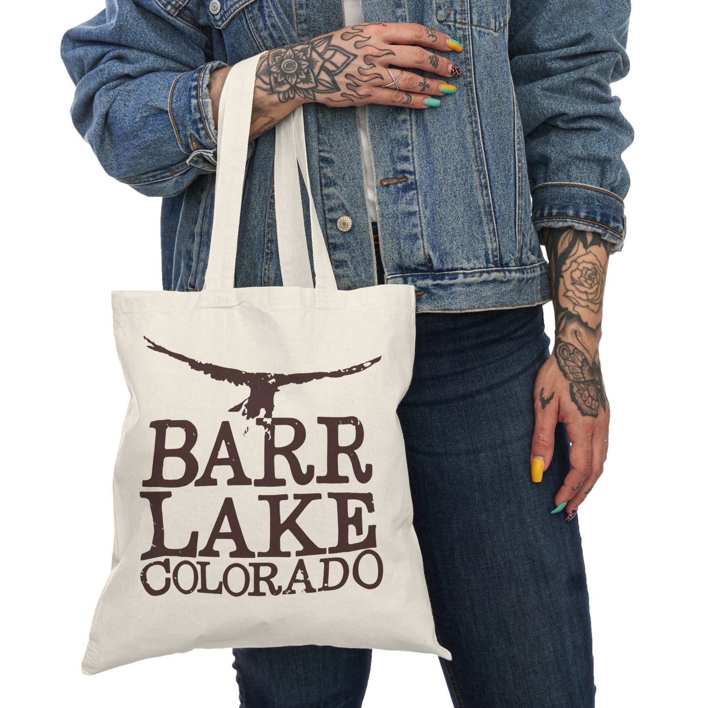 Totally Barr Lake Colorado Birders Tote Bag | Double-Sided Eagle Tote