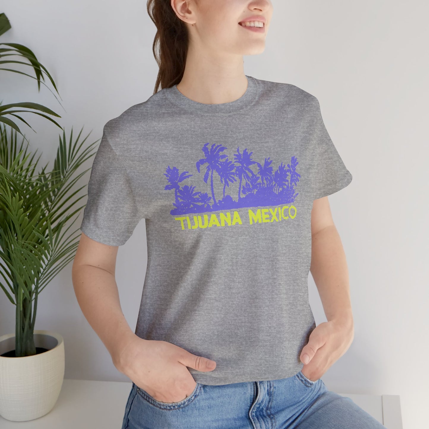 Tijuana Palm Tree Retro Travel Tee — 70s Beach Souvenir Shirt