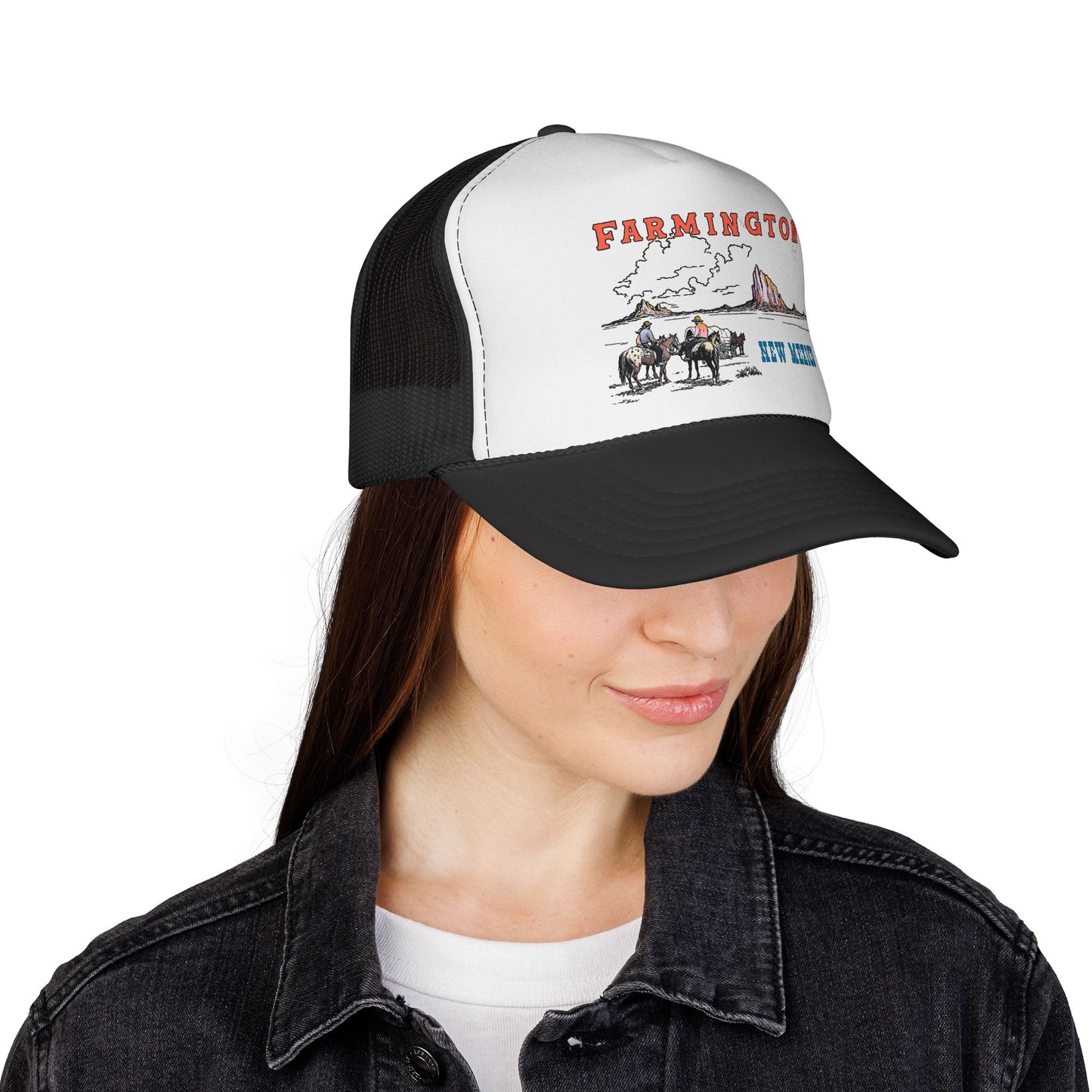Farmington New Mexico Vintage Travel Trucker Cap