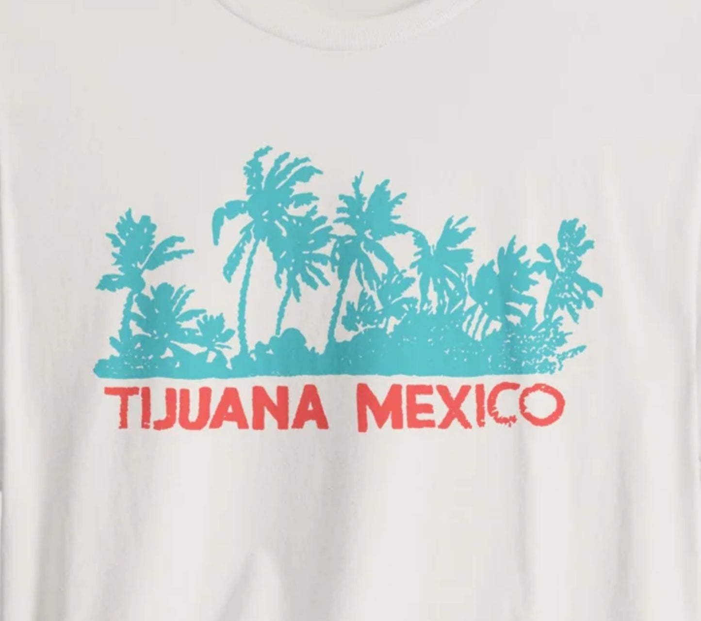 Tijuana Palm Tree Retro Travel Tee — 70s Beach Souvenir Shirt