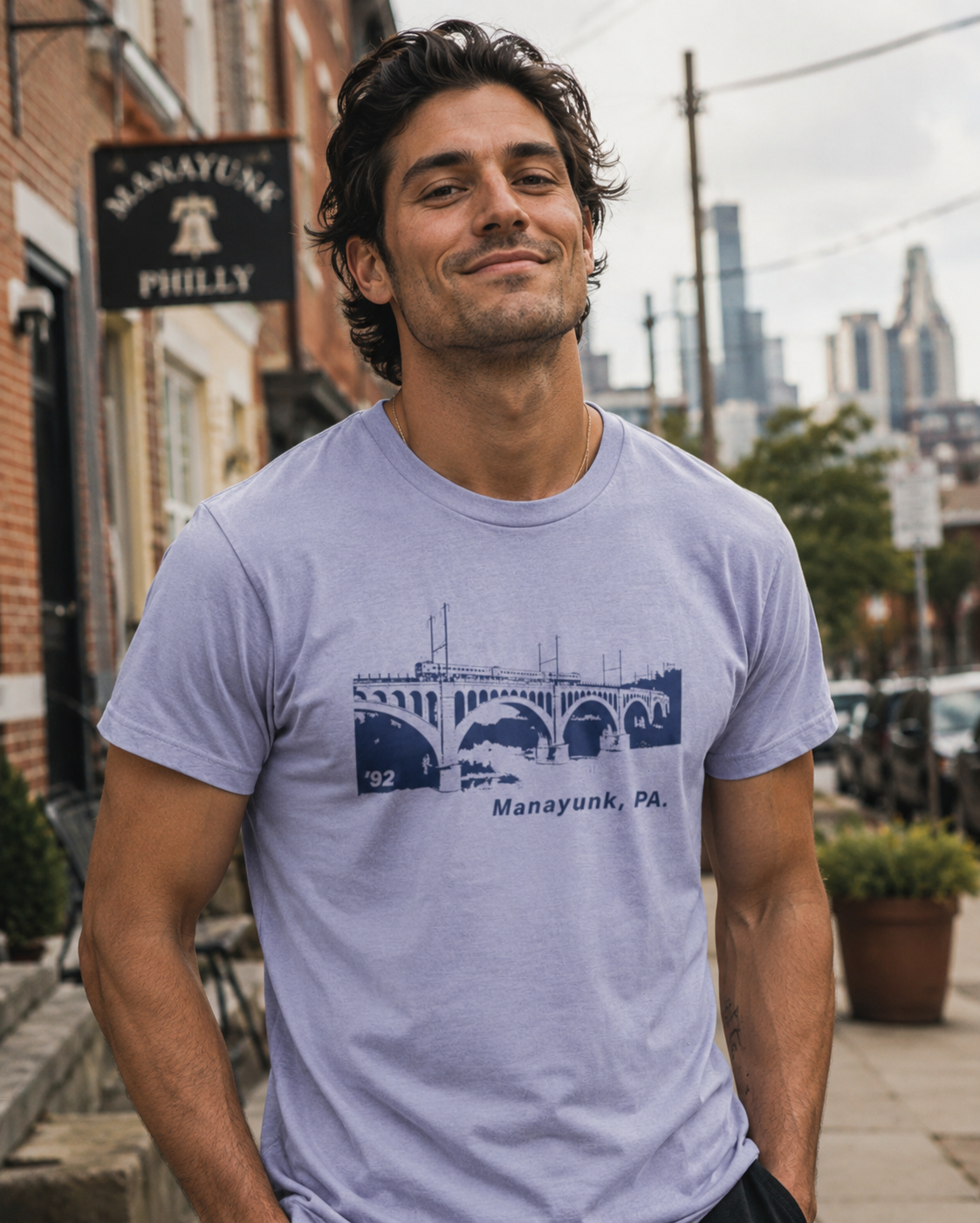 Manayunk PA Philadelphia Bridge Tee | 1992 Vintage Schuylkill Couture