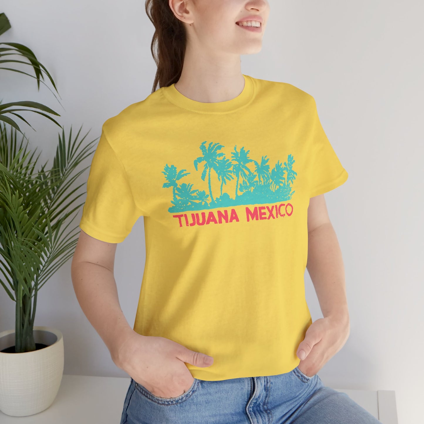 Tijuana Palm Tree Retro Travel Tee — 70s Beach Souvenir Shirt