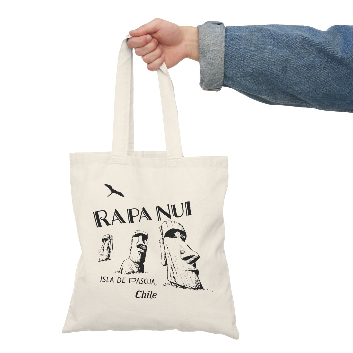 Totally Rapa Nui Moai Double-sided Tote Bag | Isla de Pascua Chile