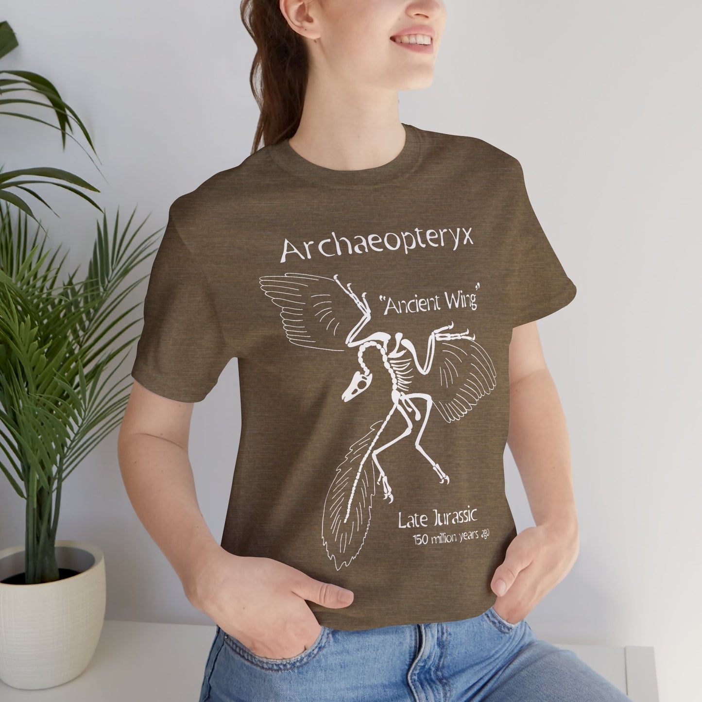 Archaeopteryx Jurassic Dinosaur Vintage Museum Nerdy Souvenir Tee