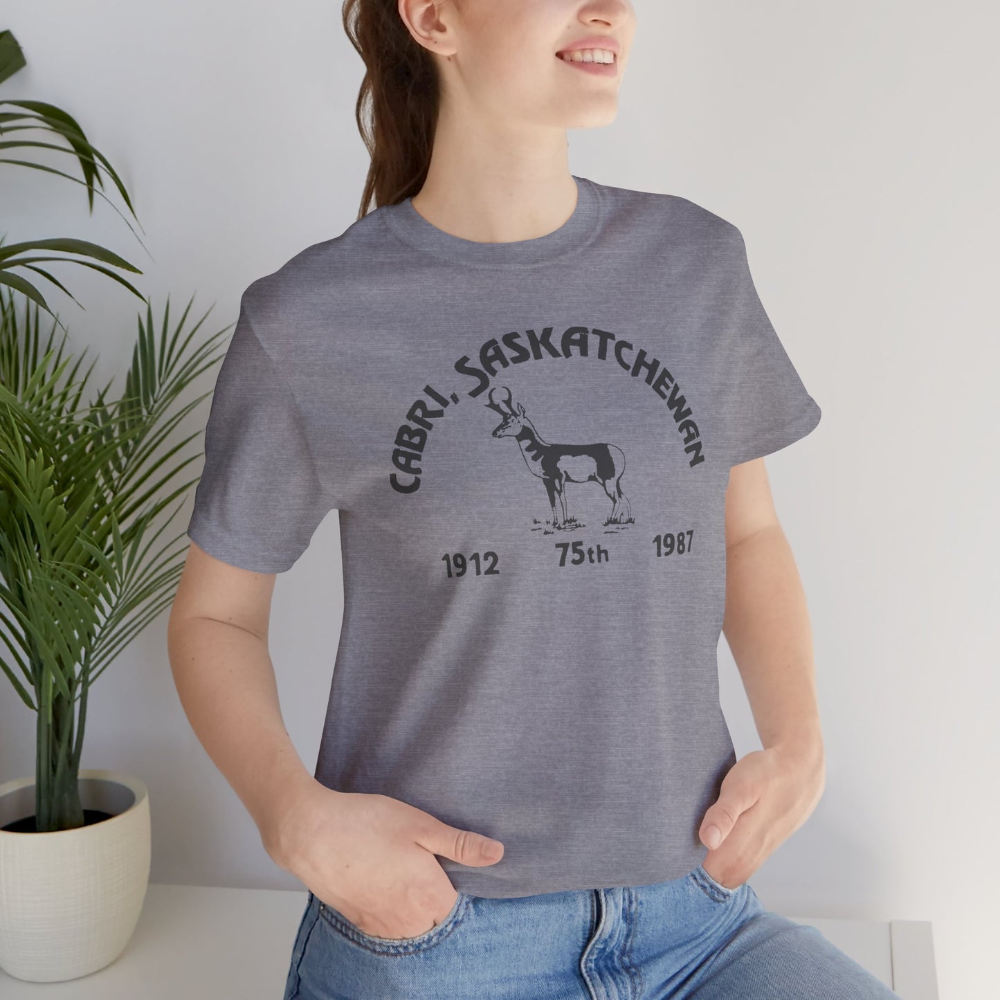 Cabri Saskatchewan 75th Vintage Pronghorn T-Shirt | Generic Canadiana Souvenir