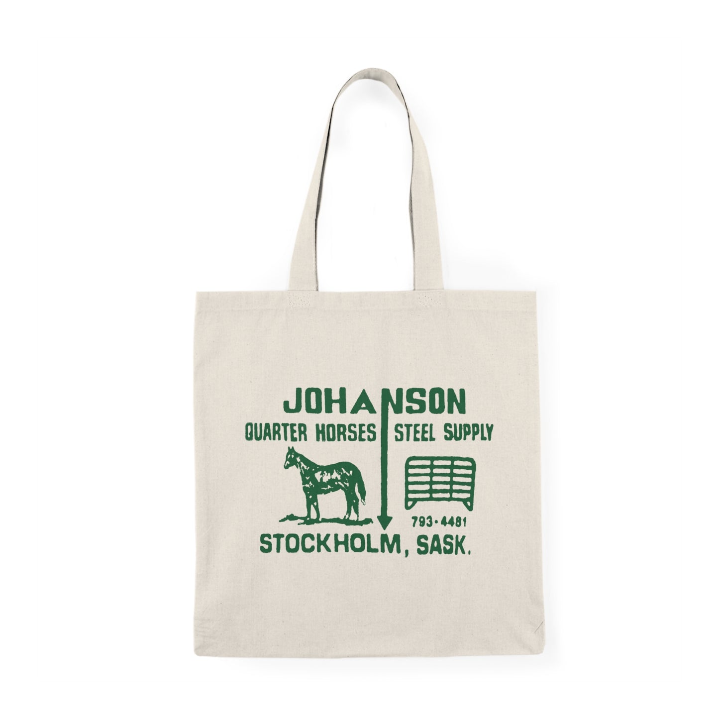 Totally Johanson Quarter Horses Stockholm 1980 Tote Bag — Double-Sided Vintage Equestrian Tote