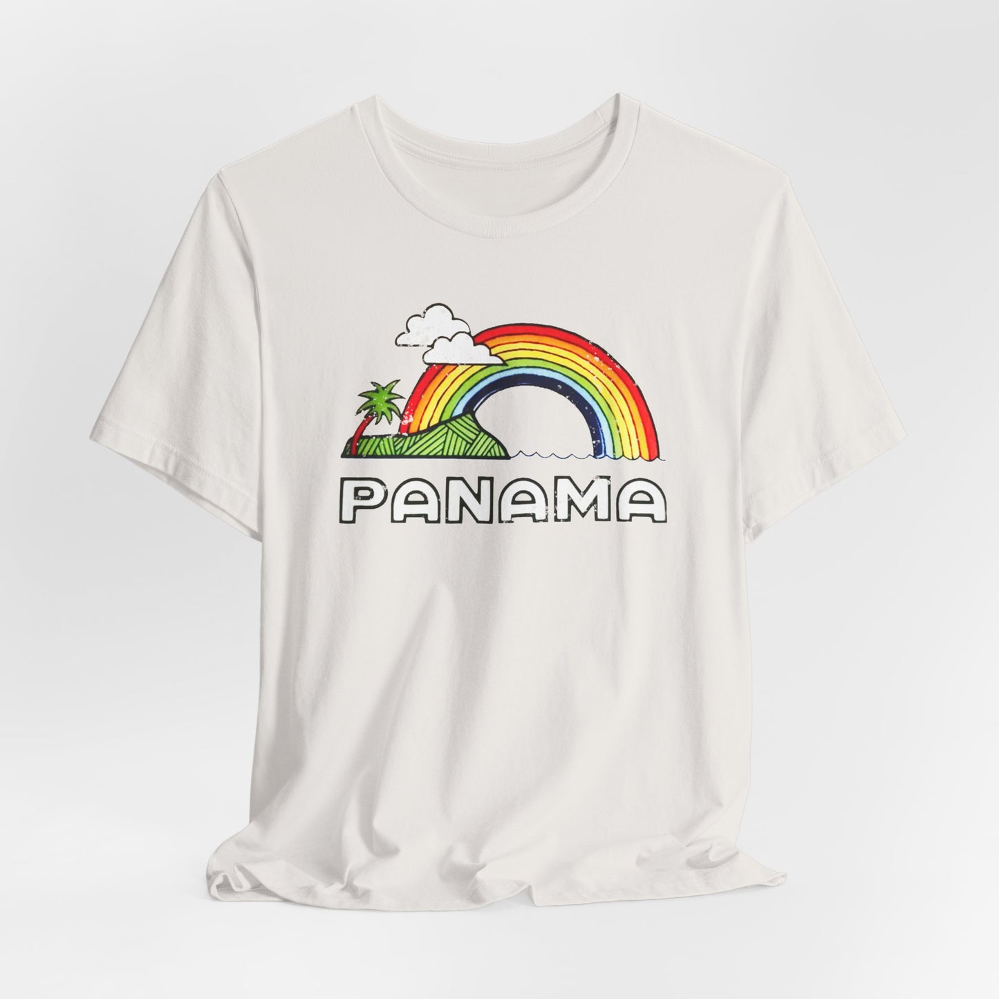 Rainbow Panama Generic Vintage 1980s Souvenir Unisex Vacation Tee