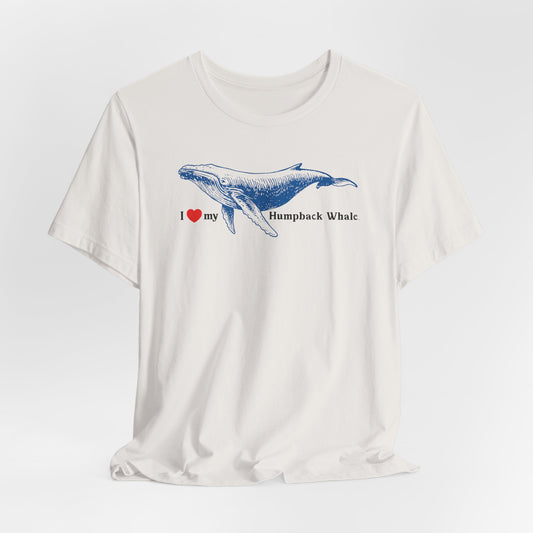 I Heart My Humpback Whale 1991 Conservation Unisex T-Shirt Ocean Lover Gift, Environmentalist Shirt, Save the Whales