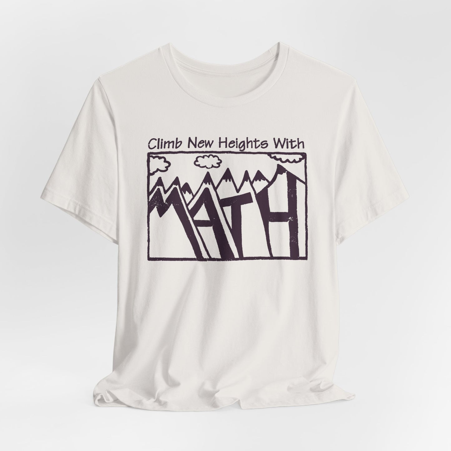 Climb New Heights with Math T-Shirt | Nerdy Mountain Math Tee