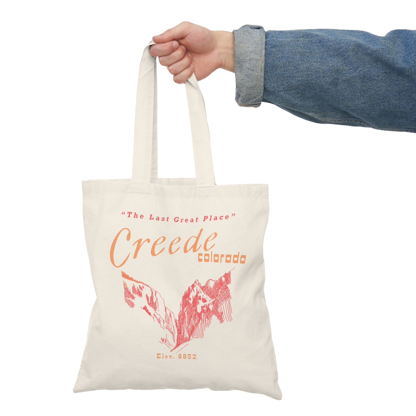 Totally Creede Colorado Roadtrip Handy Dandy Tote Bag | Double-Sided