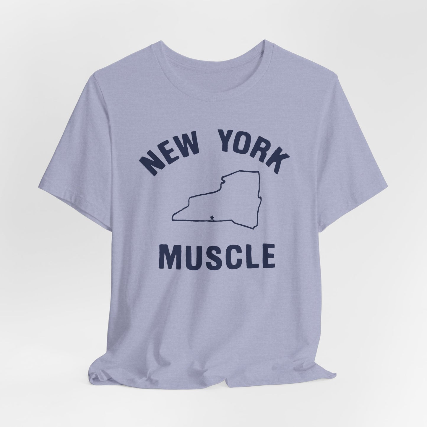 New York Muscle Tee | Nerdy State Outline Fitness T-shirt