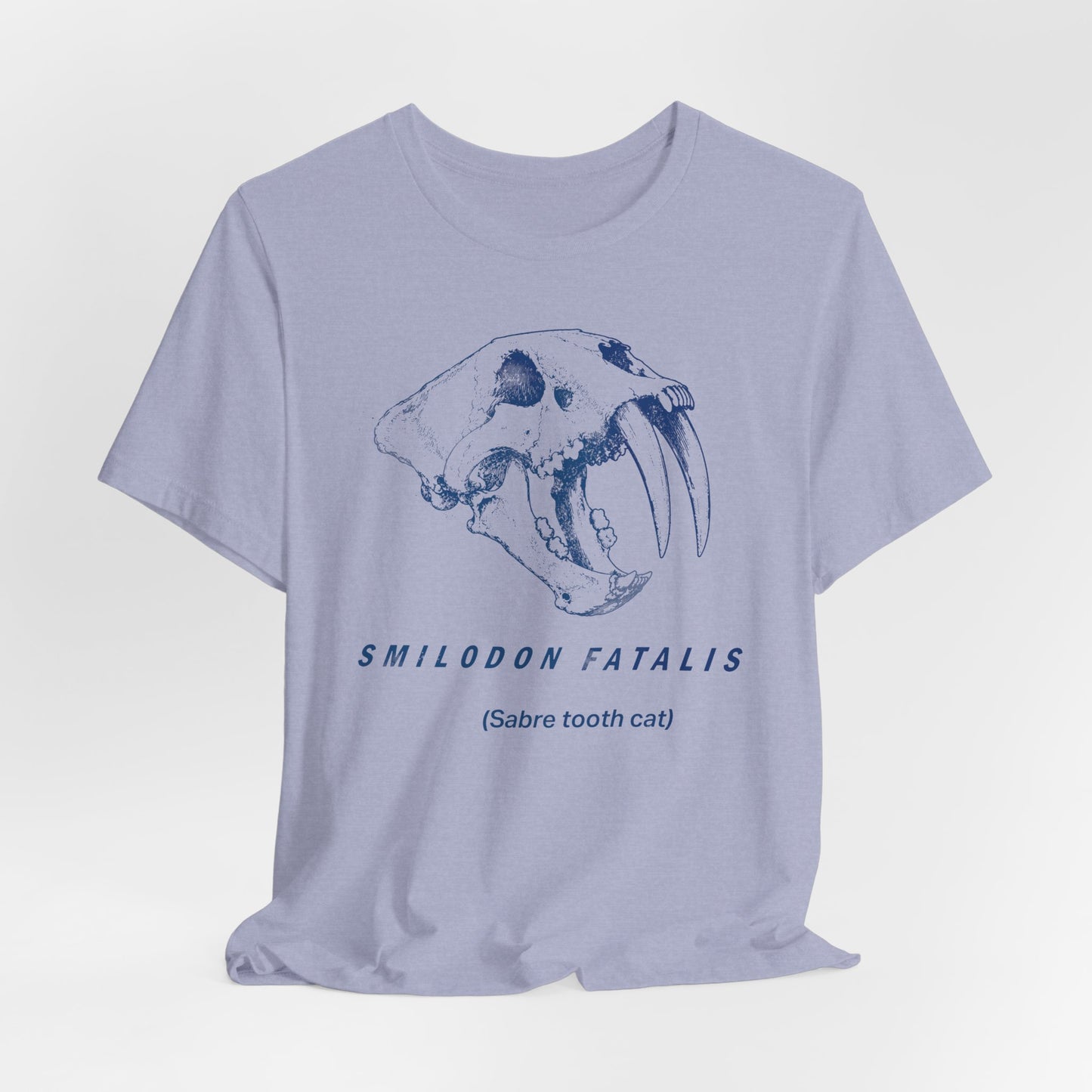 Smilodon Skull Tee – Vintage Sabertooth Fossil Graphic T-Shirt