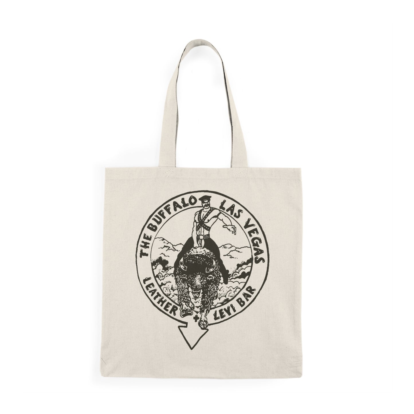 Totally Buffalo Las Vegas Tribute Leather Levi Bar Tote Bag | Two-tone Double-Sided