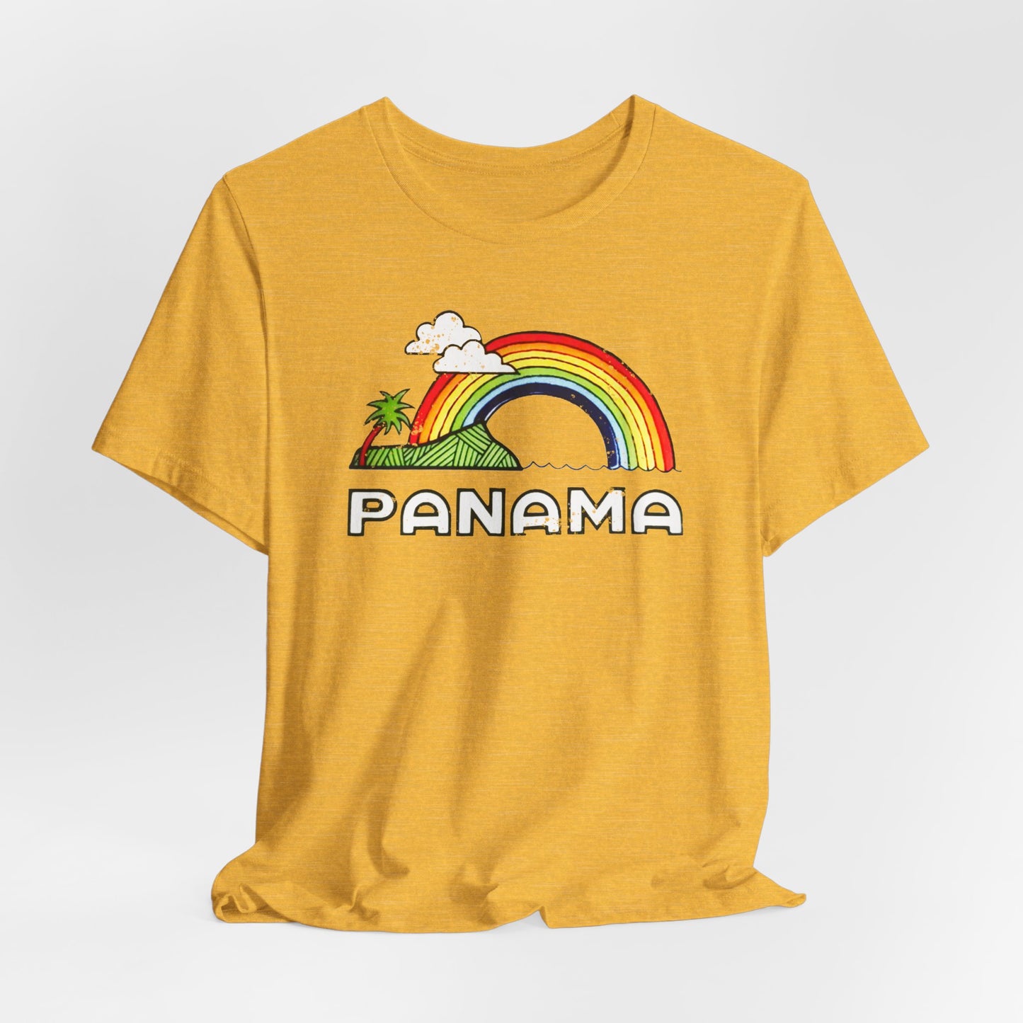 Rainbow Panama Generic Vintage 1980s Souvenir Unisex Vacation Tee