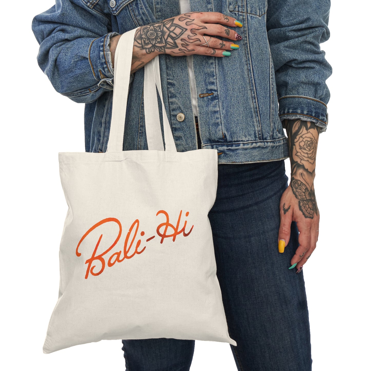 Totally Bali Hi Lounge Uptown Denver Tote Bag — Double-Sided Vintage Canvas Tote