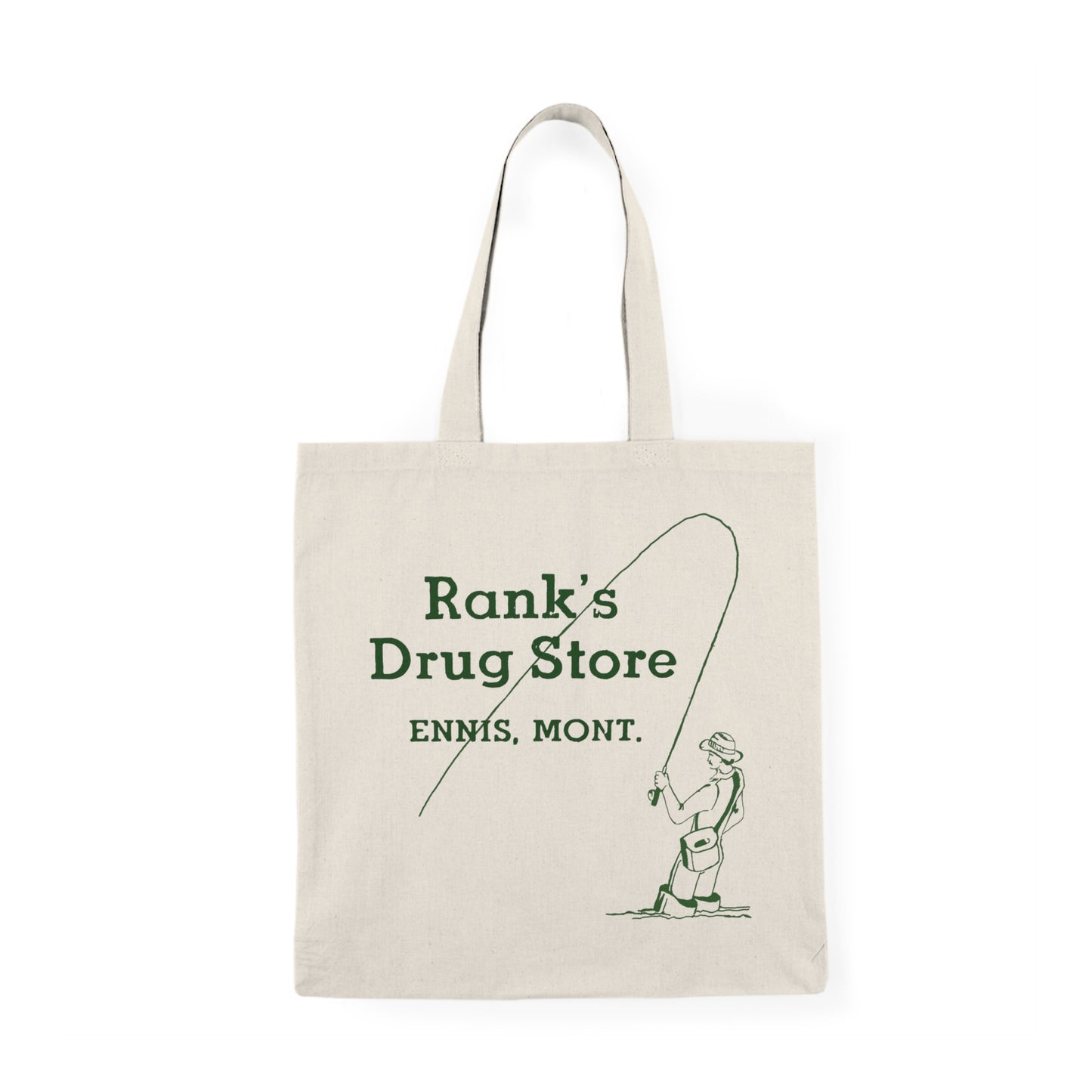 Totally Ennis Montana Ranks Sportsman's Lodge Vintage Canvas Tote Bag