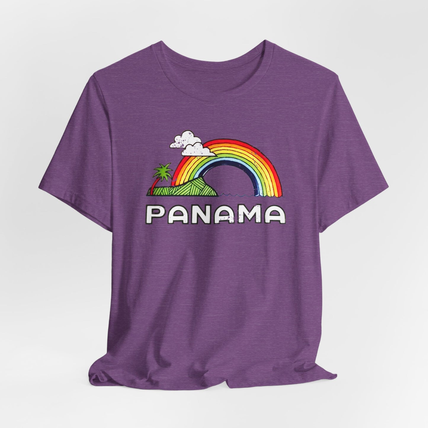 Rainbow Panama Generic Vintage 1980s Souvenir Unisex Vacation Tee