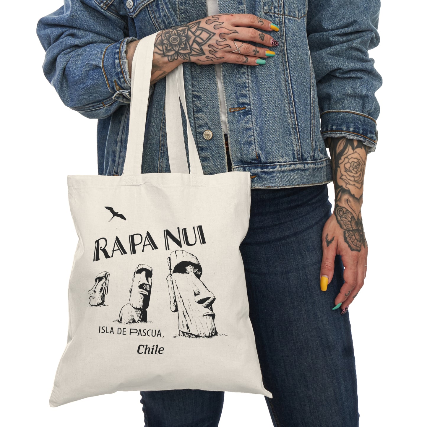 Totally Rapa Nui Moai Double-sided Tote Bag | Isla de Pascua Chile