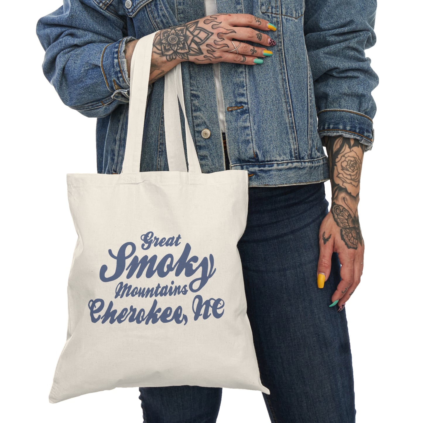 Read Banned Books Great Smoky Mountains Cherokee SC Roadtrip Tote Bag — Double-Sided like your Mother's Compliments