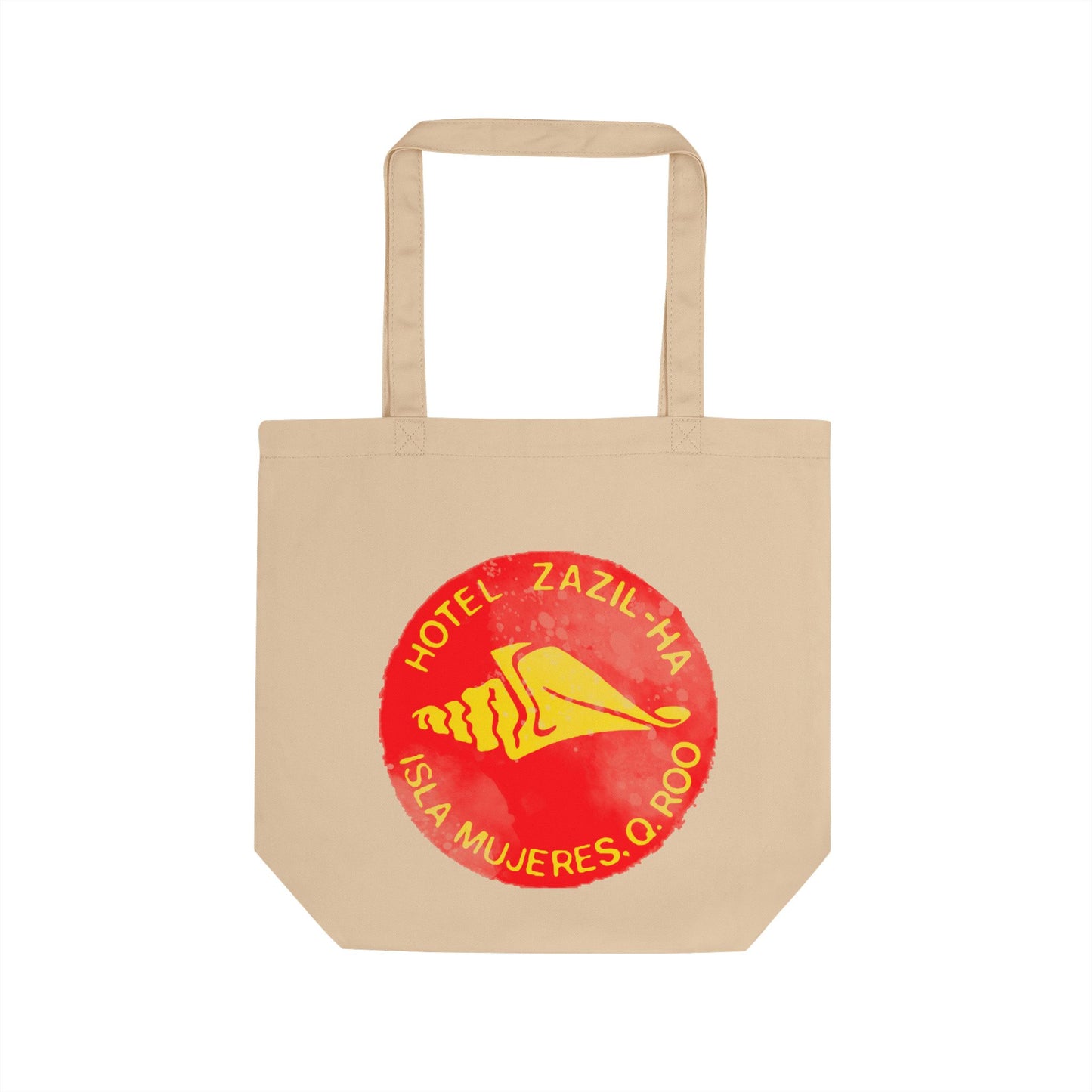 Shopping Tote — Hotel Zazil-Ha Isla Mujeres Tribute Eco Tote Bag — Double-Sided Canvas Beach Shopper