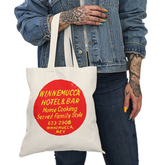 Winnemucca Hotel & Bar Basque Cooking 1960s Tote Bag — Retro Double-Sided Travel Tote
