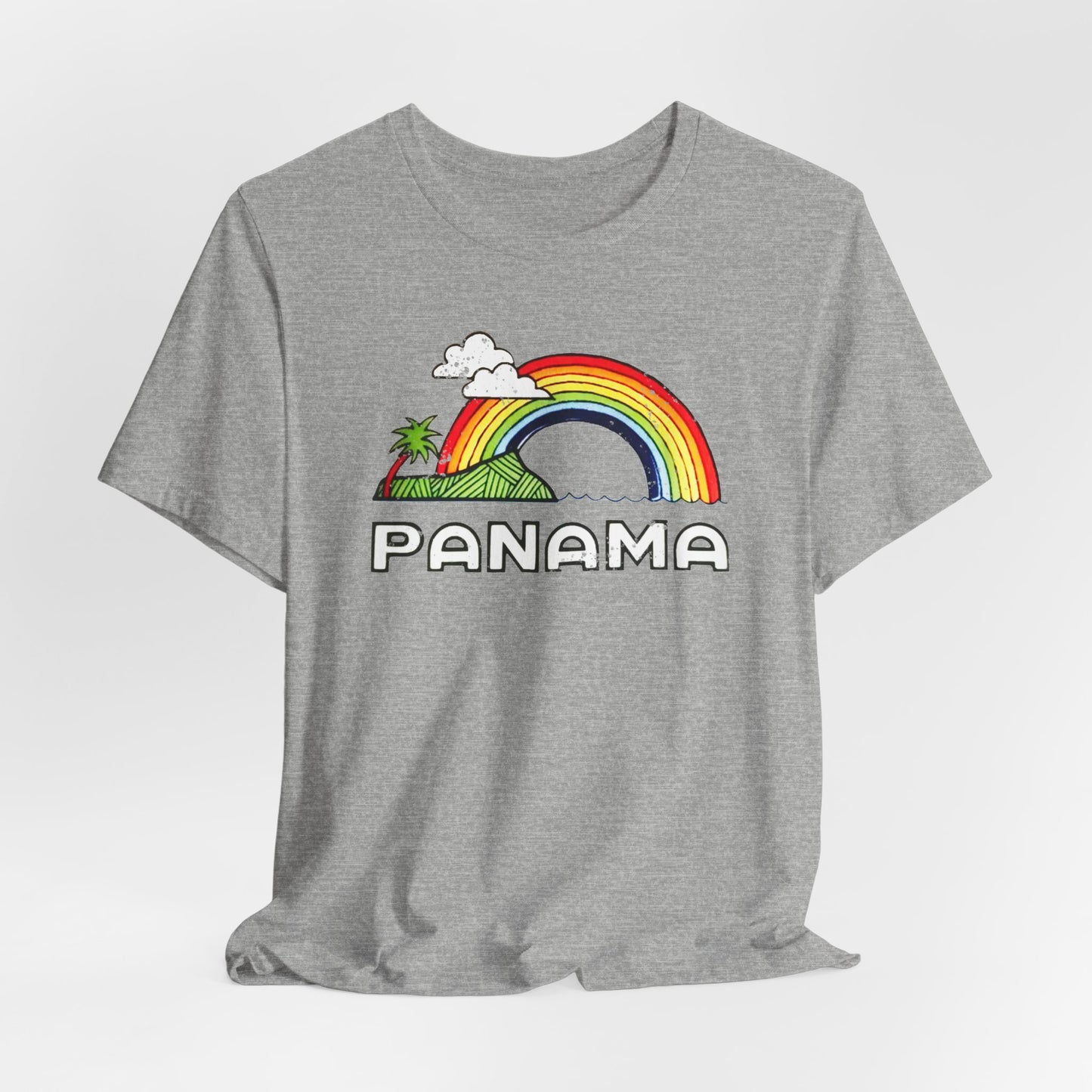 Rainbow Panama Generic Vintage 1980s Souvenir Unisex Vacation Tee