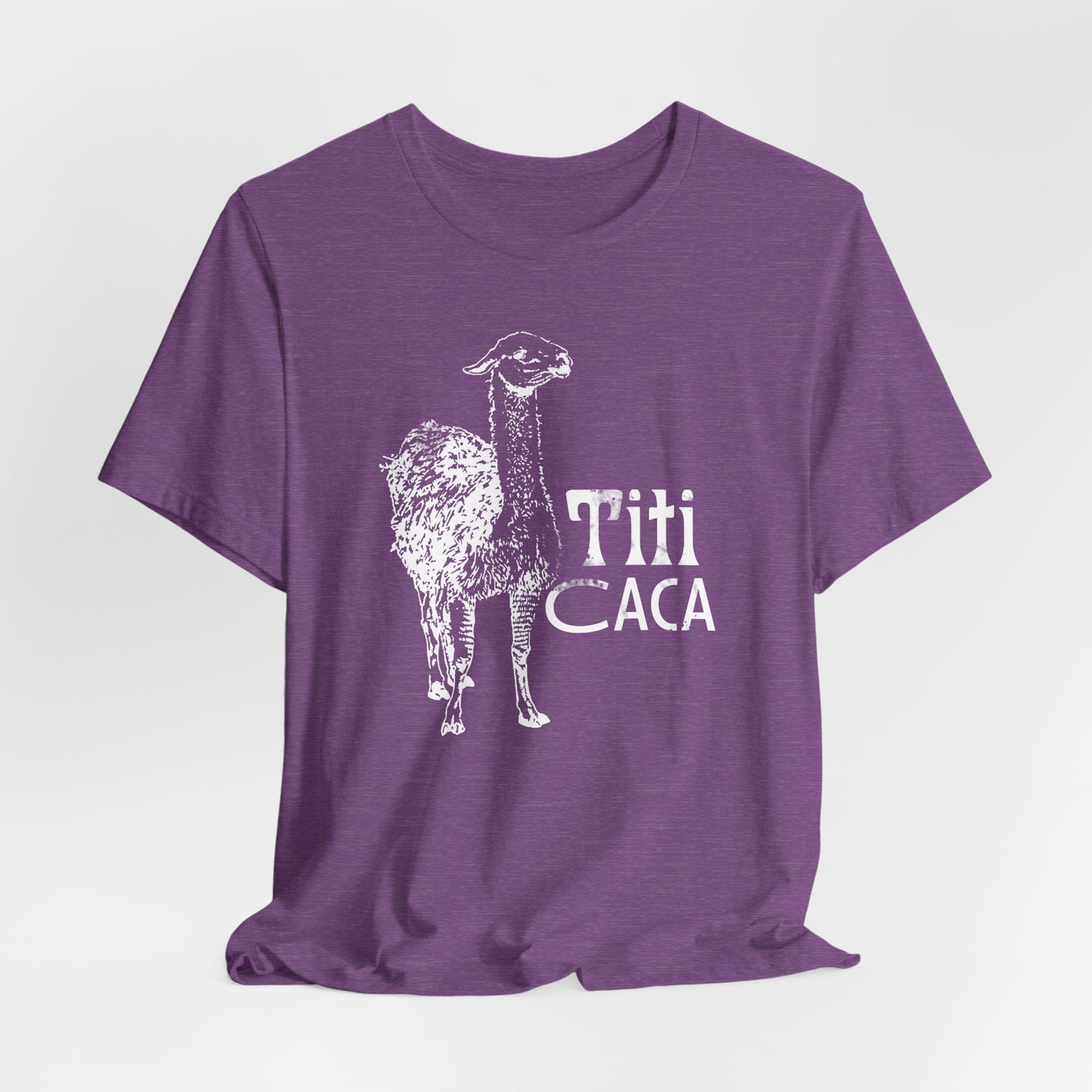 Lake Titi Caca Llama Vintage Tee — Bolivian South America Gas Station Graphic T-Shirt