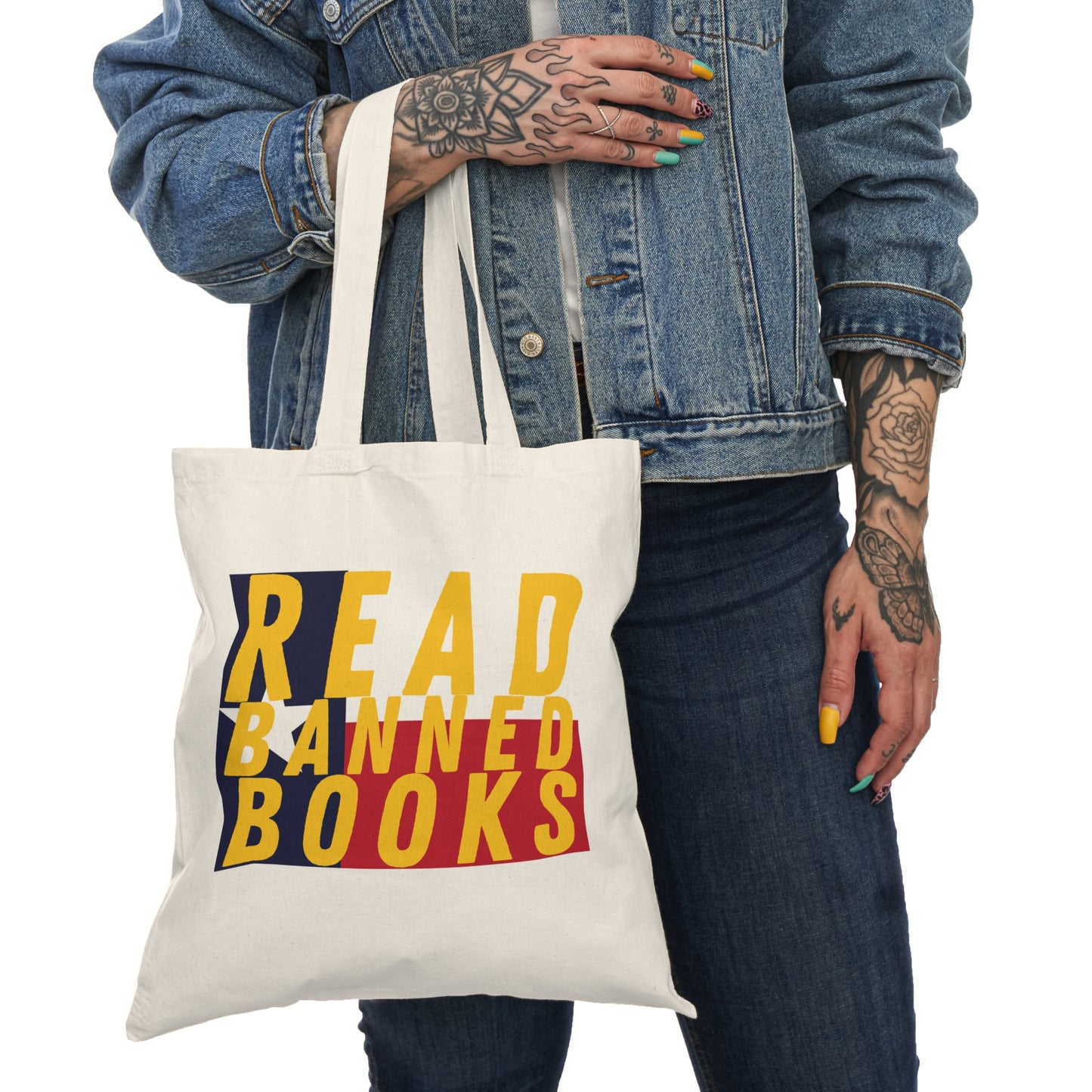 Read Banned Books Big Whoop Mustang Island Texas Tote Bag | Crane Migration Couture