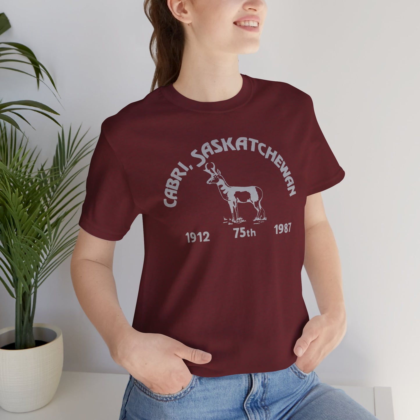 Cabri Saskatchewan 75th Vintage Pronghorn T-Shirt | Generic Canadiana Souvenir
