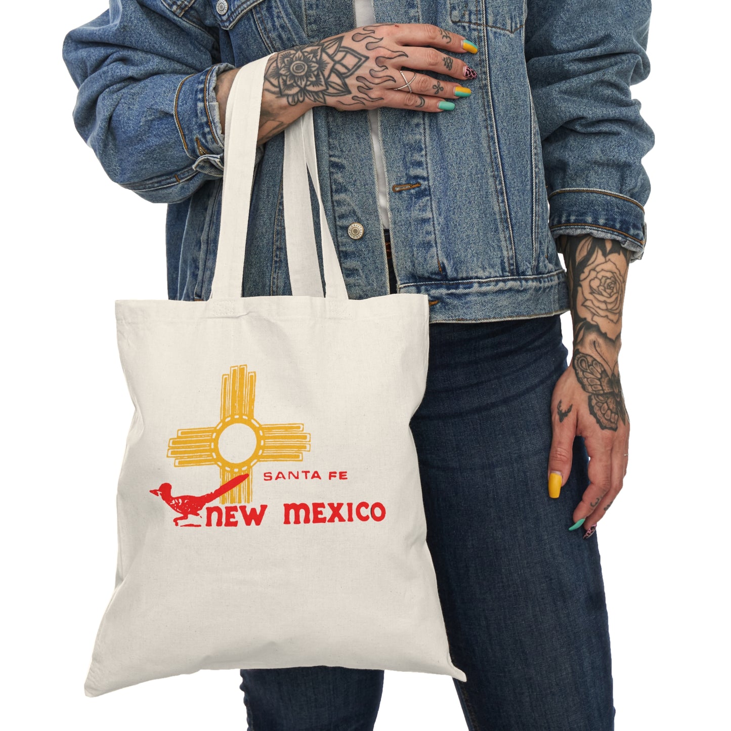 Read Banned Books Santa Fe New Mexico Tote Bag | Double-Sided Plaza Design