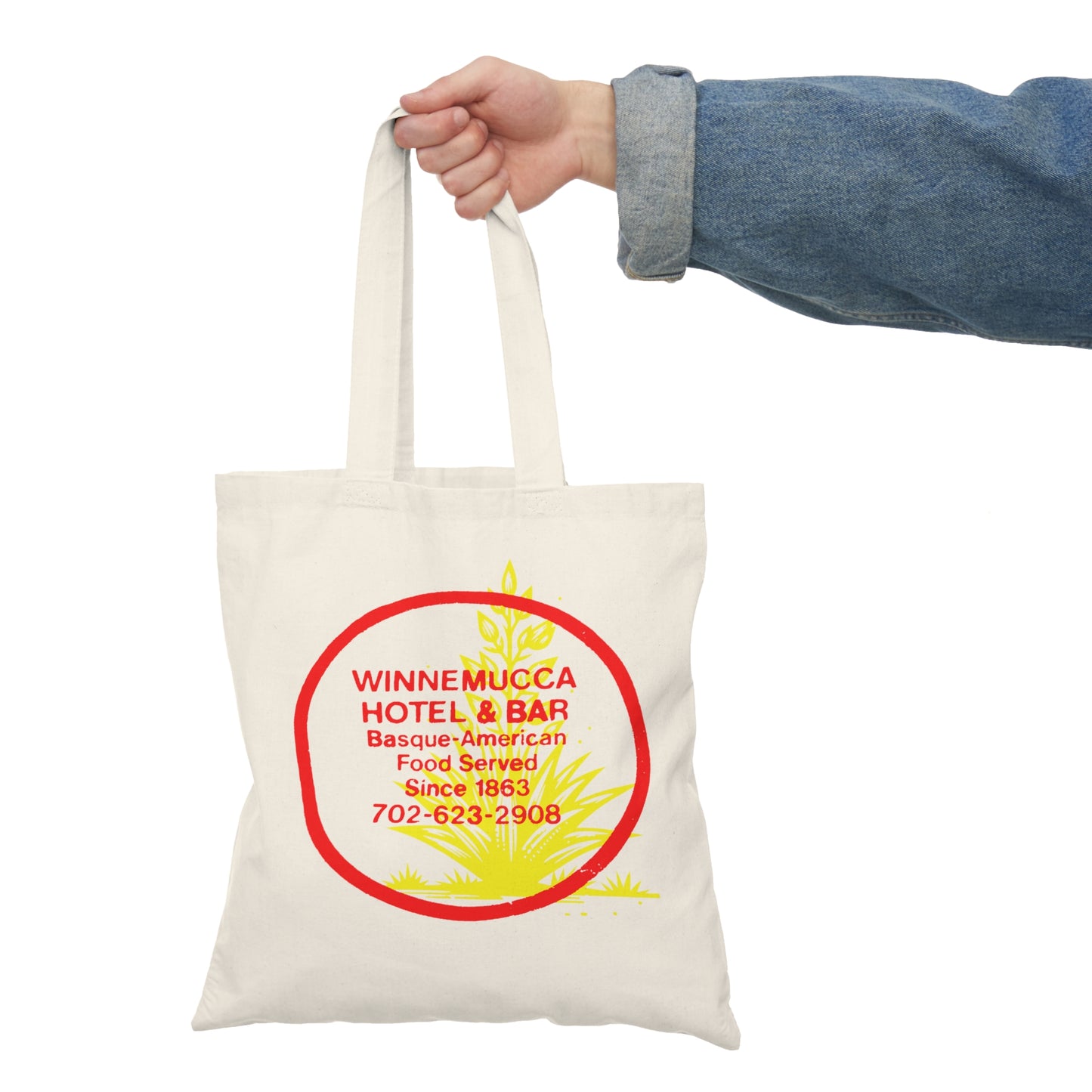 Winnemucca Hotel & Bar Basque Cooking 1960s Tote Bag — Retro Double-Sided Travel Tote