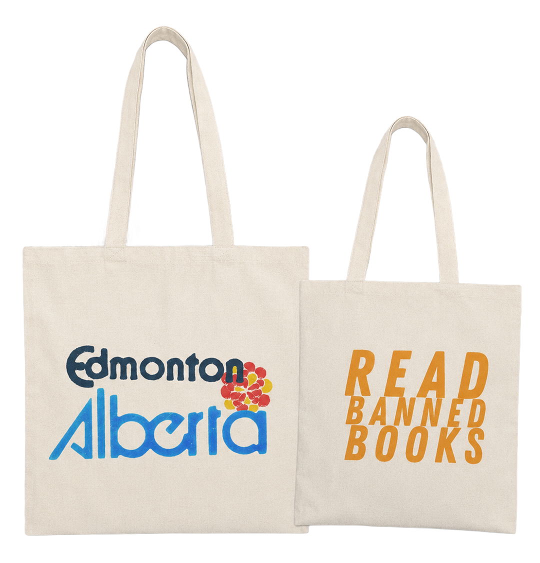 Read Banned Books Edmonton Alberta Tote Bag | Double-Sided