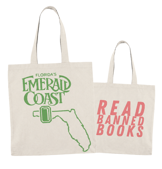 Read Banned Books Emerald Coast Florida Tote Bag | Double-Sided