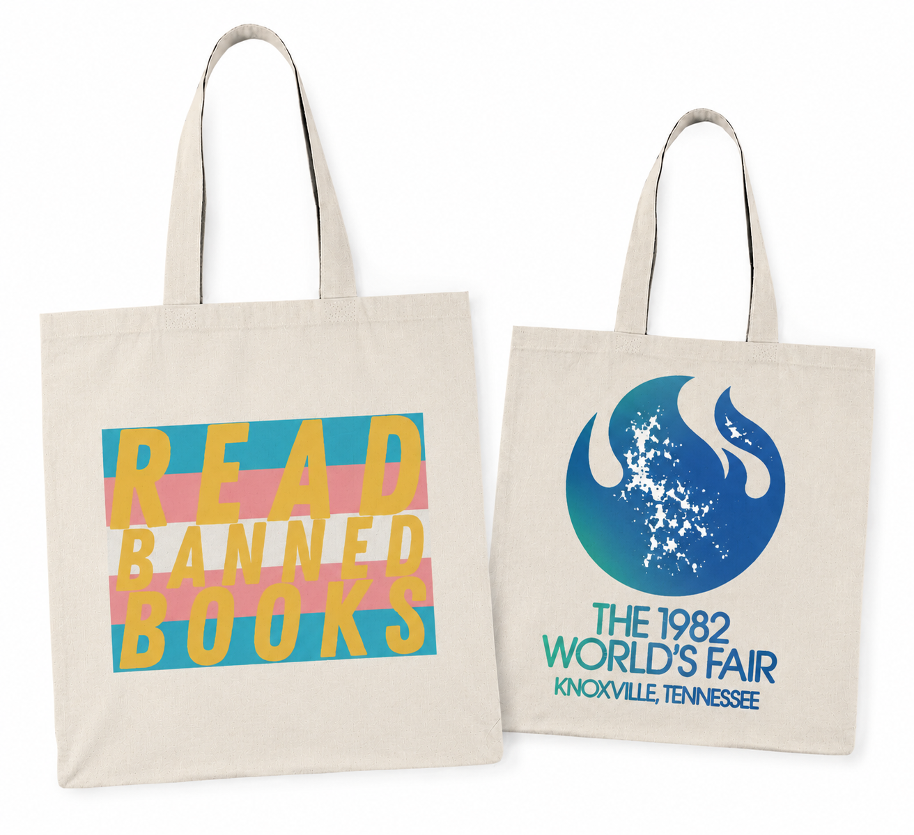 Read Banned Books 1982 Worlds Fair Trans Visibility Knoxville Tennessee Tote Bag