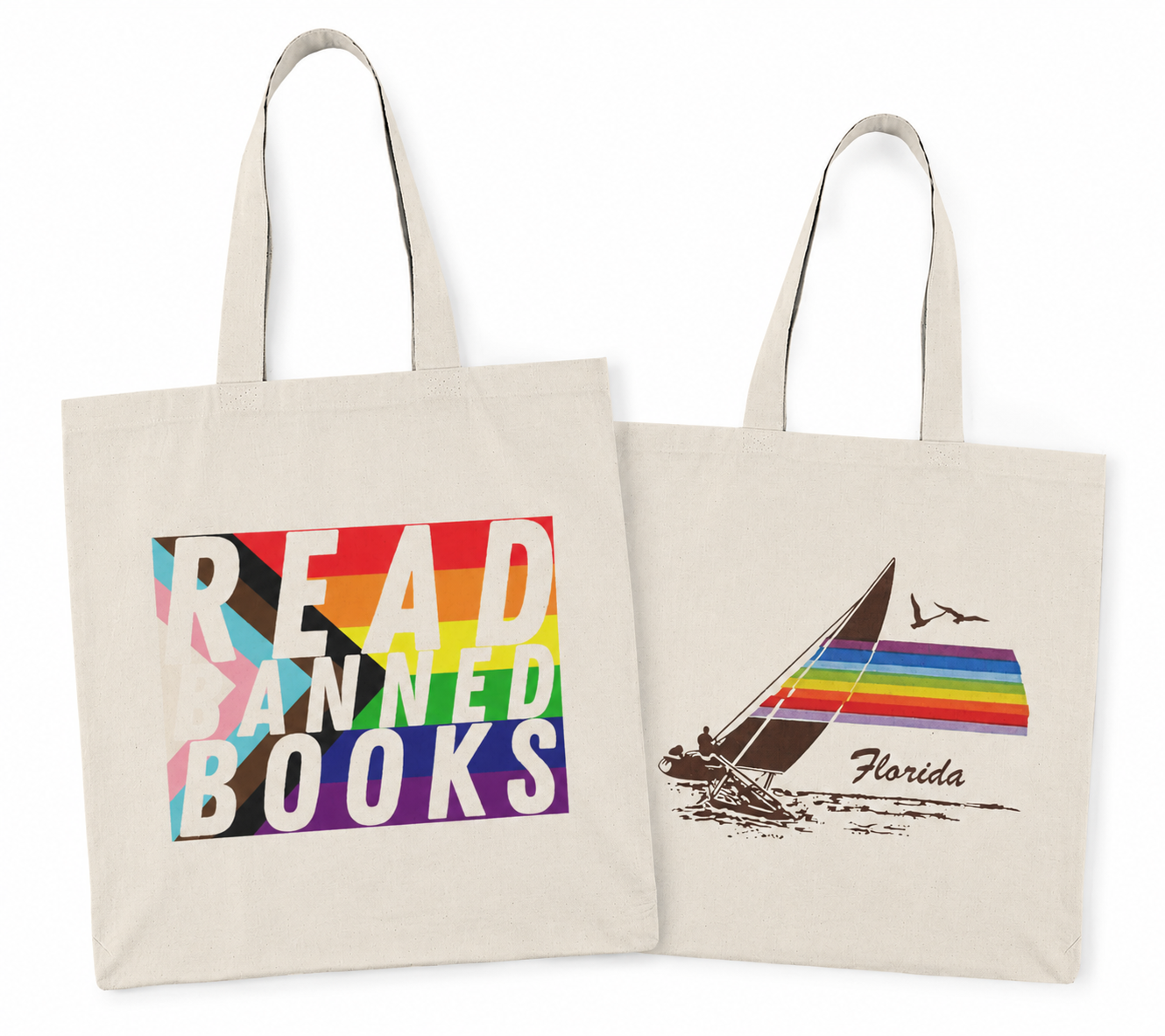 Read Banned Books Florida Please Say Gay Roadtrip Tote Bag — Wear it Like You Pensa-stole-a It