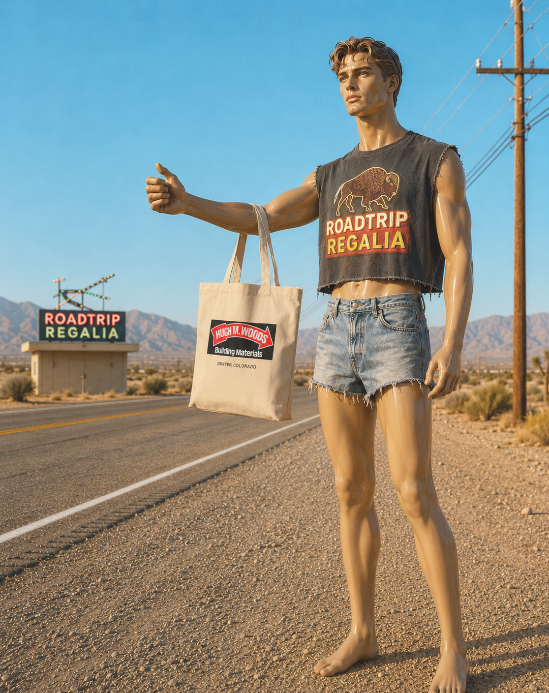 Shopping Tote —Hugh M. Woods Denver Colorado Tribute Eco Handy Bag | Double-sided