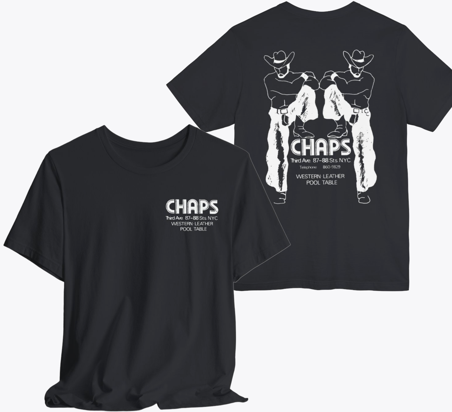 Chaps NYC New York Leather Gay Bar Vintage Tribute Pride Tee
