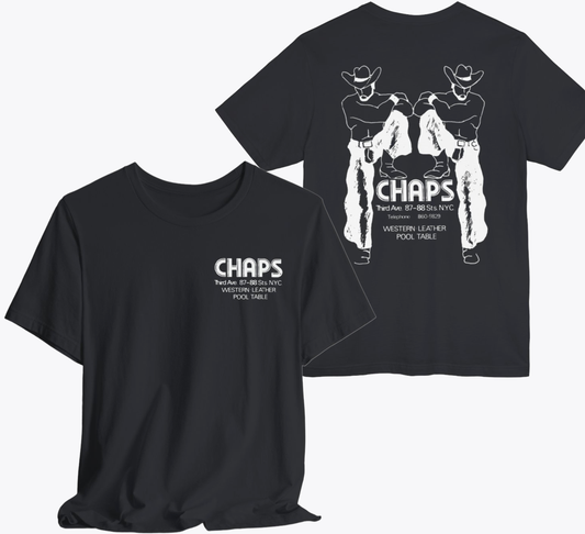 Chaps NYC New York Leather Gay Bar Vintage Tribute Pride Tee