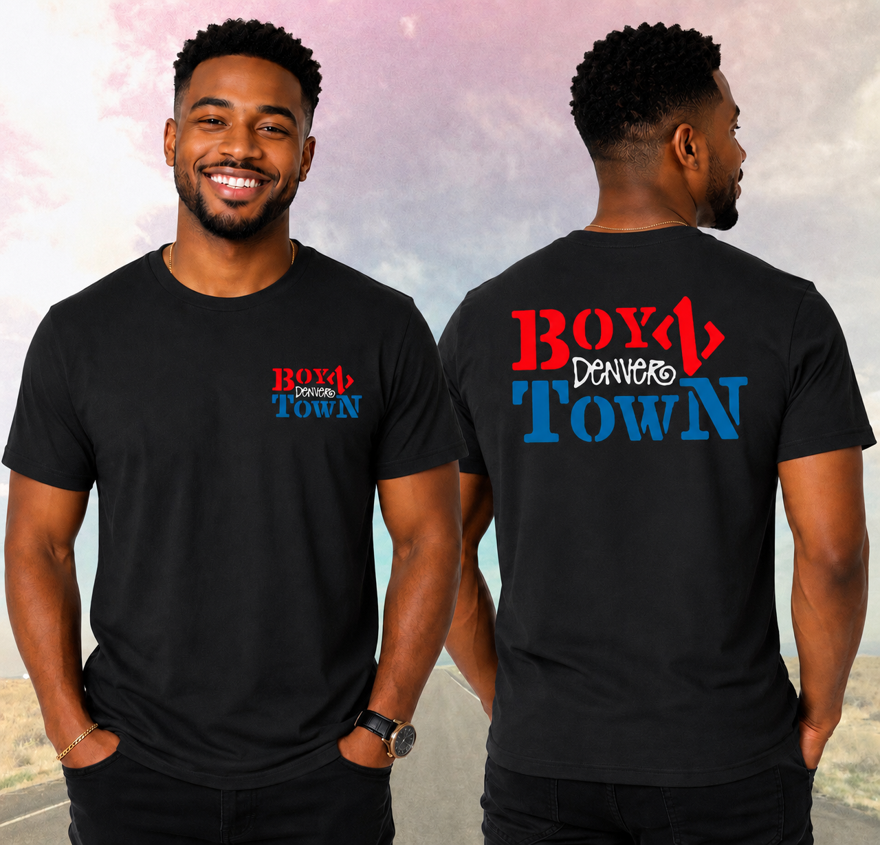 Boyz Town Denver South Broadway Tribute T-Shirt | Gay Bar Male Review