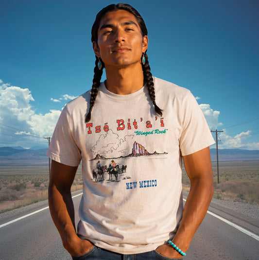 Tsé Bit’a’í  Winged Rock Shiprock Farmington New Mexico Vintage Souvenir Tee