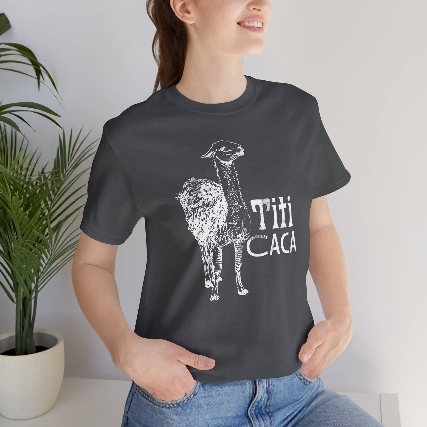 Lake Titi Caca Llama Vintage Tee — Bolivian South America Gas Station Graphic T-Shirt
