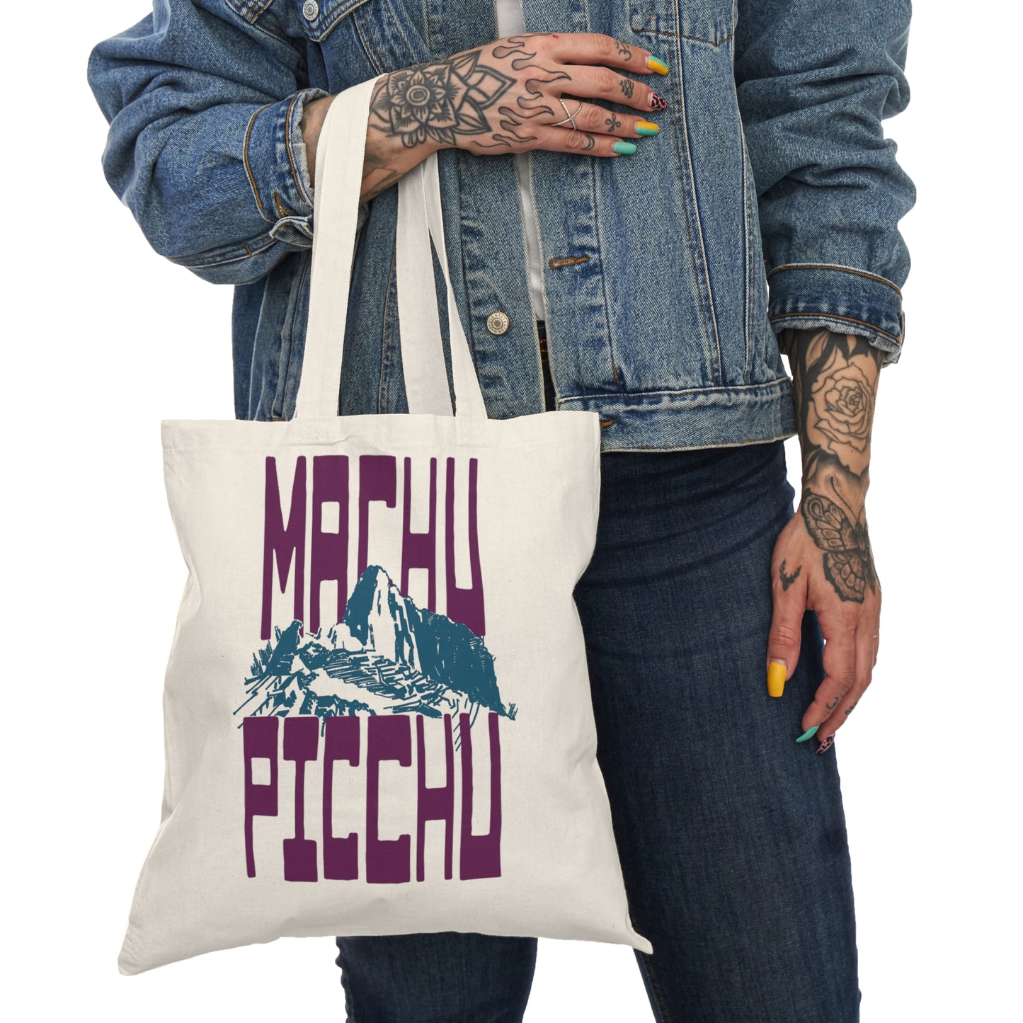 Machu Picchu Vintage South American Couture — Nobody Knows You Never Went Double‑Sided Canvas Tote