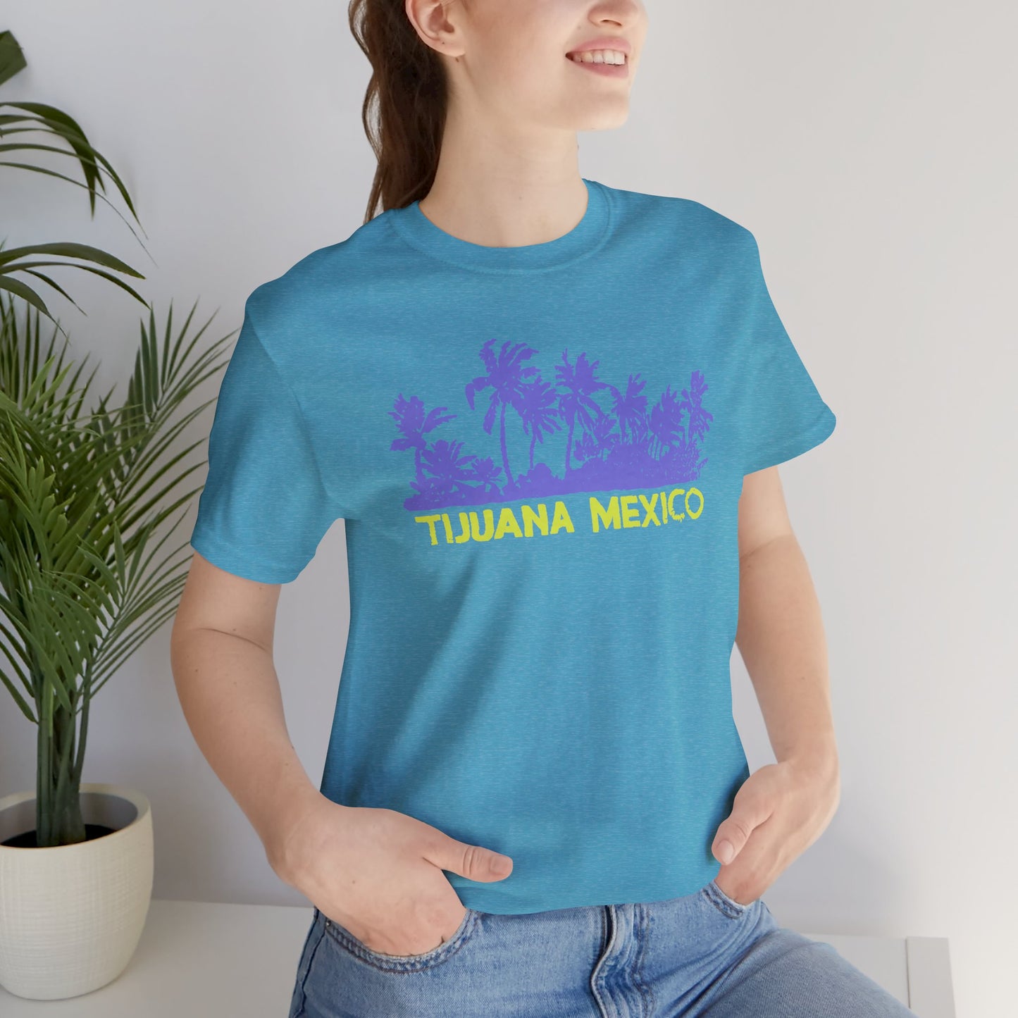 Tijuana Palm Tree Retro Travel Tee — 70s Beach Souvenir Shirt
