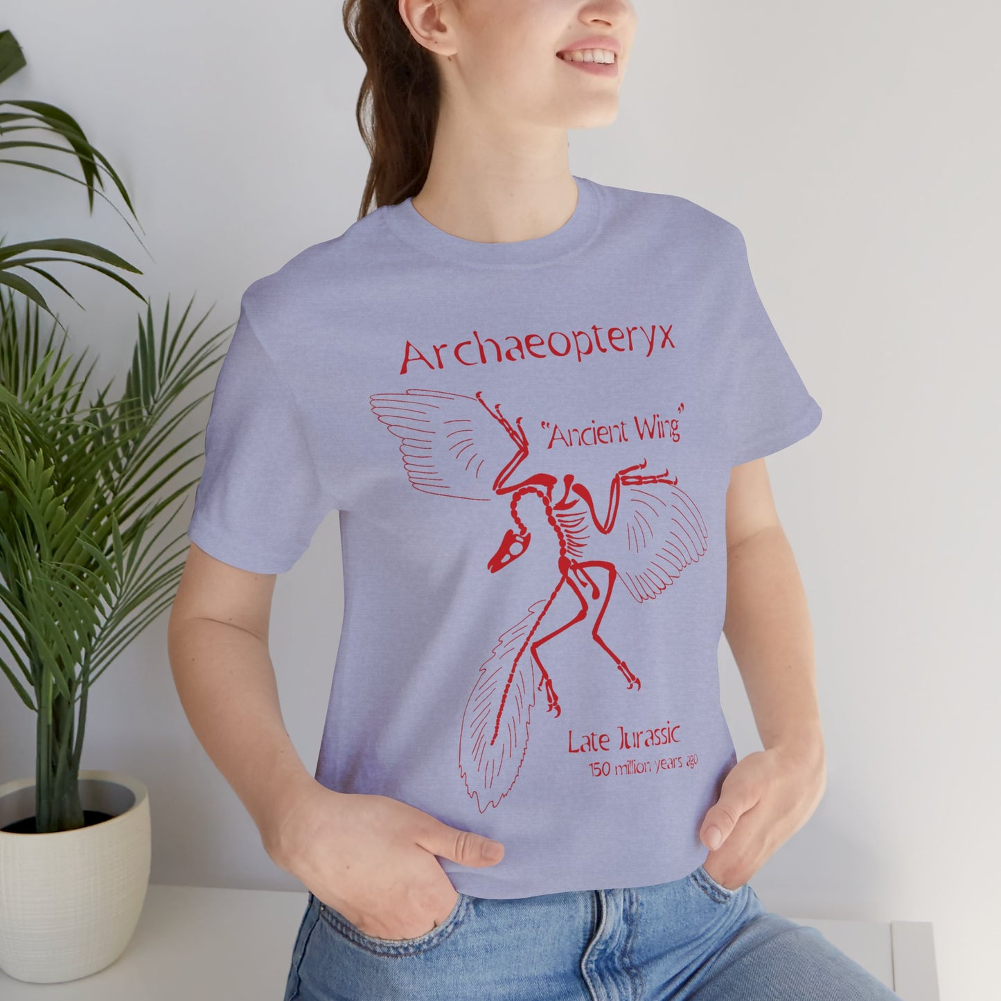 Archaeopteryx Jurassic Dinosaur Vintage Museum Nerdy Souvenir Tee