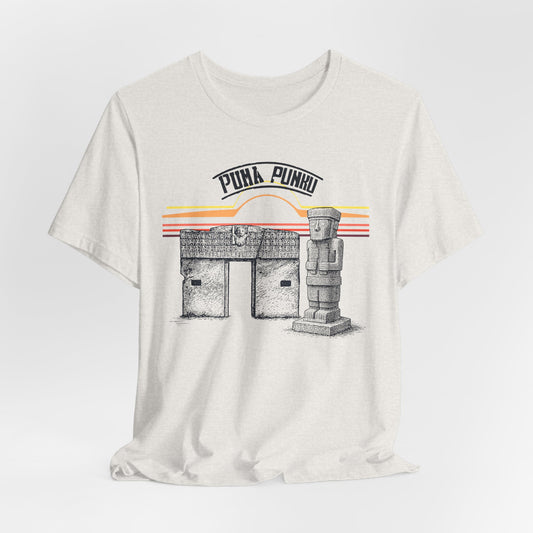 Puma Punku Tiwanaku Bolivia Ancient Civilization Vintage Unisex Tee