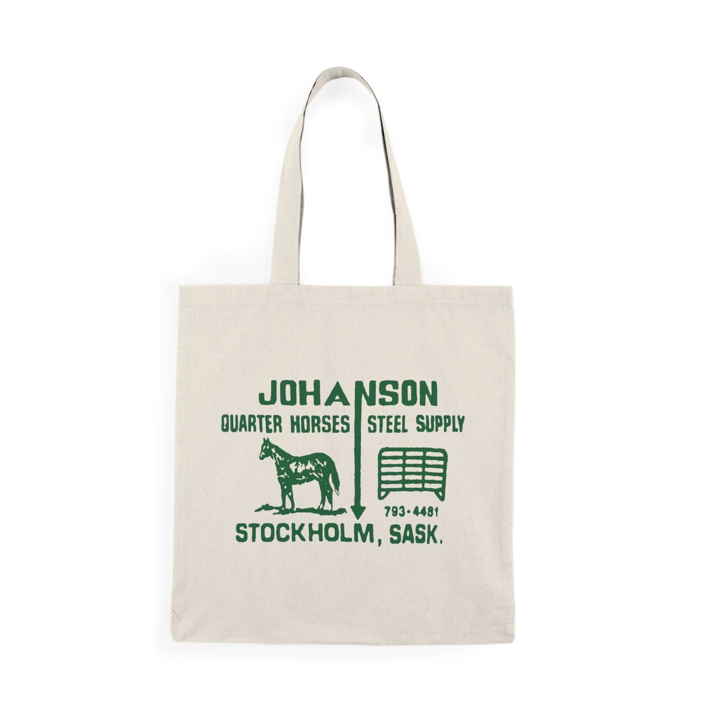 Totally Johanson Quarter Horses Stockholm 1980 Tote Bag — Double-Sided Vintage Equestrian Tote