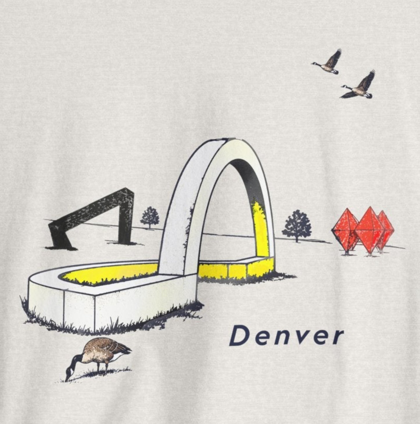 Hidden in Plain Sight Burns Park Sculpture Garden Denver Vintage Intersection Tee