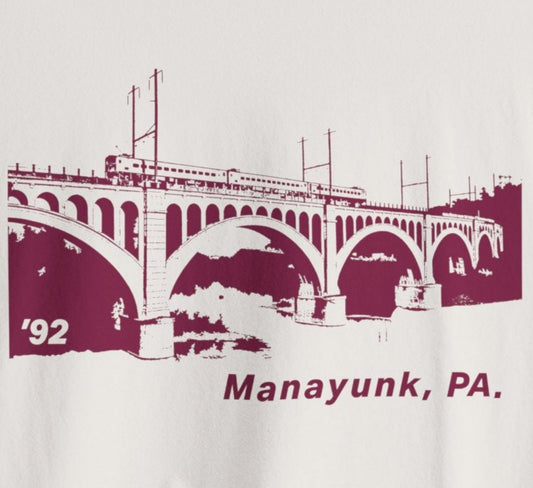 Manayunk PA Philadelphia Bridge Tee | 1992 Vintage Schuylkill Couture