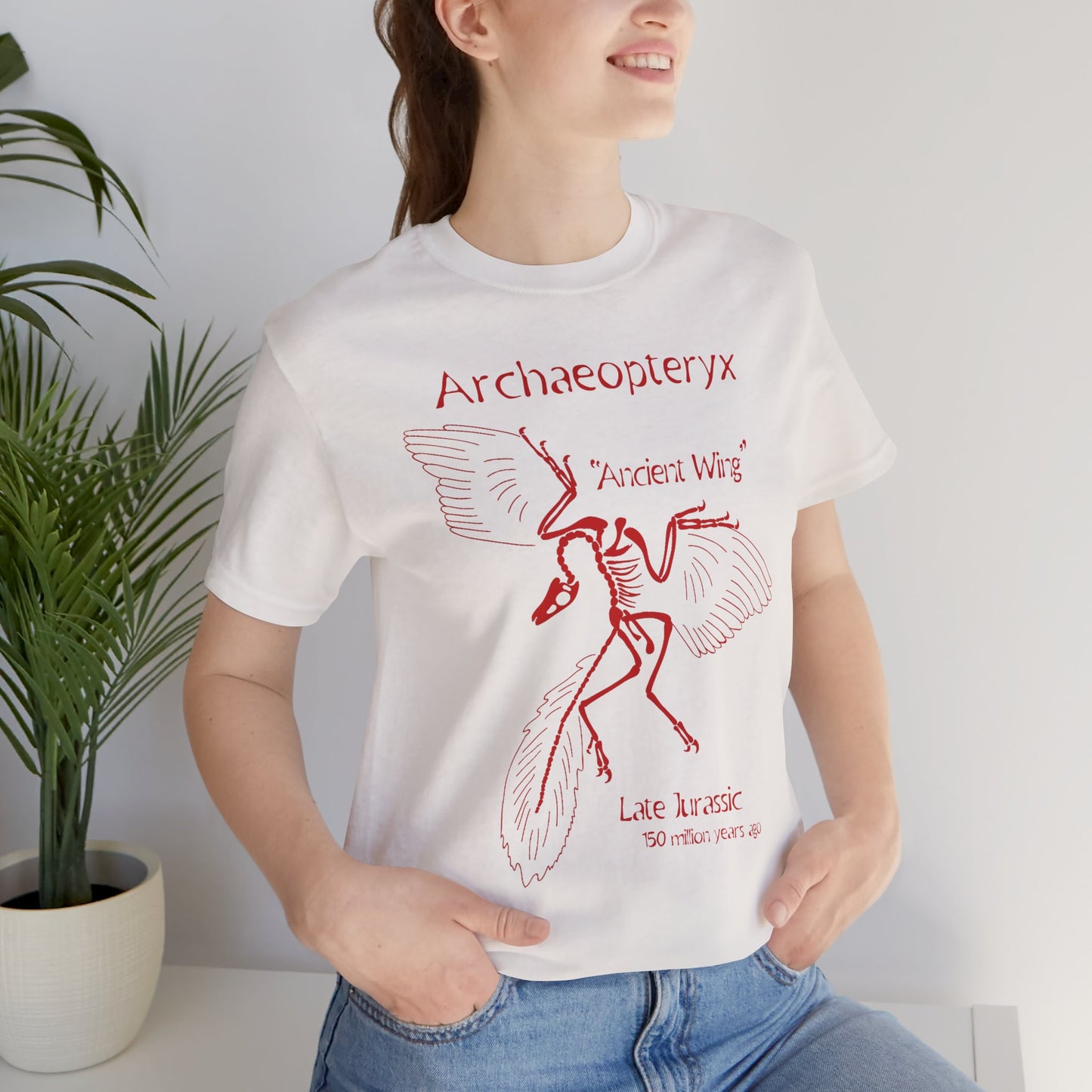Archaeopteryx Jurassic Dinosaur Vintage Museum Nerdy Souvenir Tee