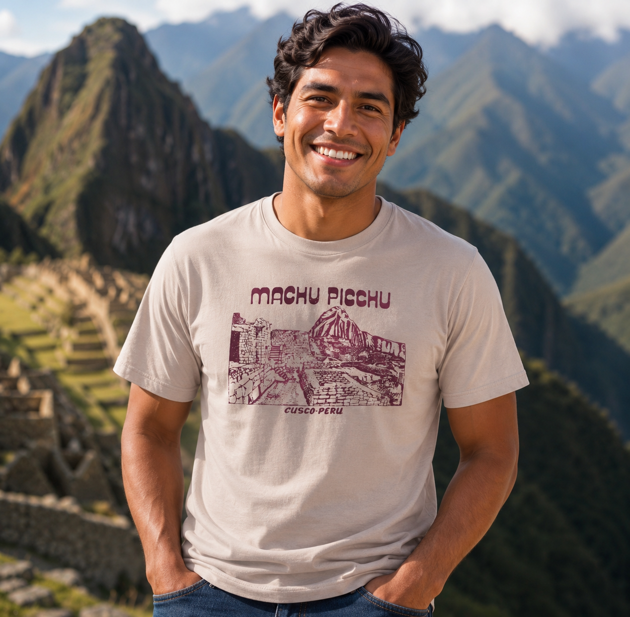 Machu Picchu Peru Vintage Travel Souvenir T-Shirt